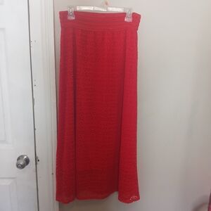 Creation Vibrant Red Maxi Skirt